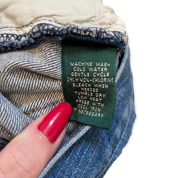 Vintage Lauren Jeans Co. Ralph Lauren Medium Wash High Rise Jean Shorts Size 14P - Picture 3 of 4